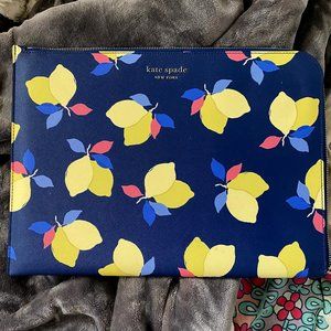Kate Spade Cameron Lemon Zest L-zip laptop case